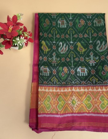 Rajkoti Single Ikat Patola Saree