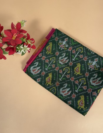 Rajkoti Single Ikat Patola Saree