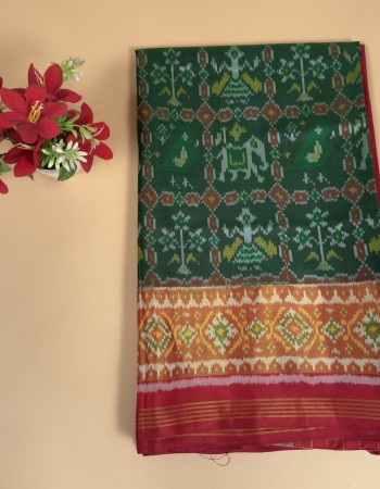 Rajkoti Single Ikat Patola Saree