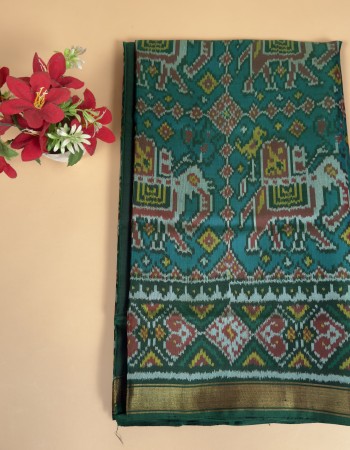 Rajkoti Single Ikat Patola Saree