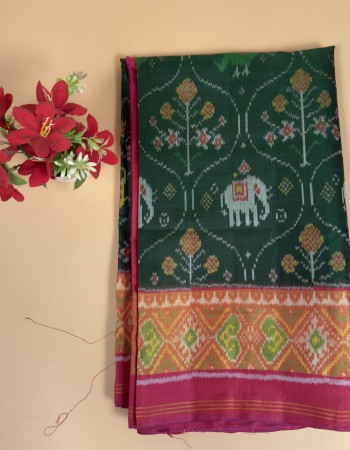 Rajkoti Single Ikat Patola Saree