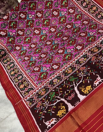 Twill ikat patola saree