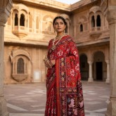 Rajkoti Single Ikat Patola Saree